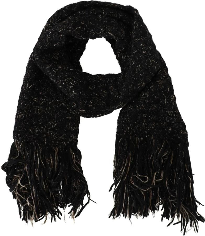 Dolce & Gabbana Nieuwe Logo Sjaal Gemaakt in Italië Zwart 230cm x 32cm Black Dames - Foto 4