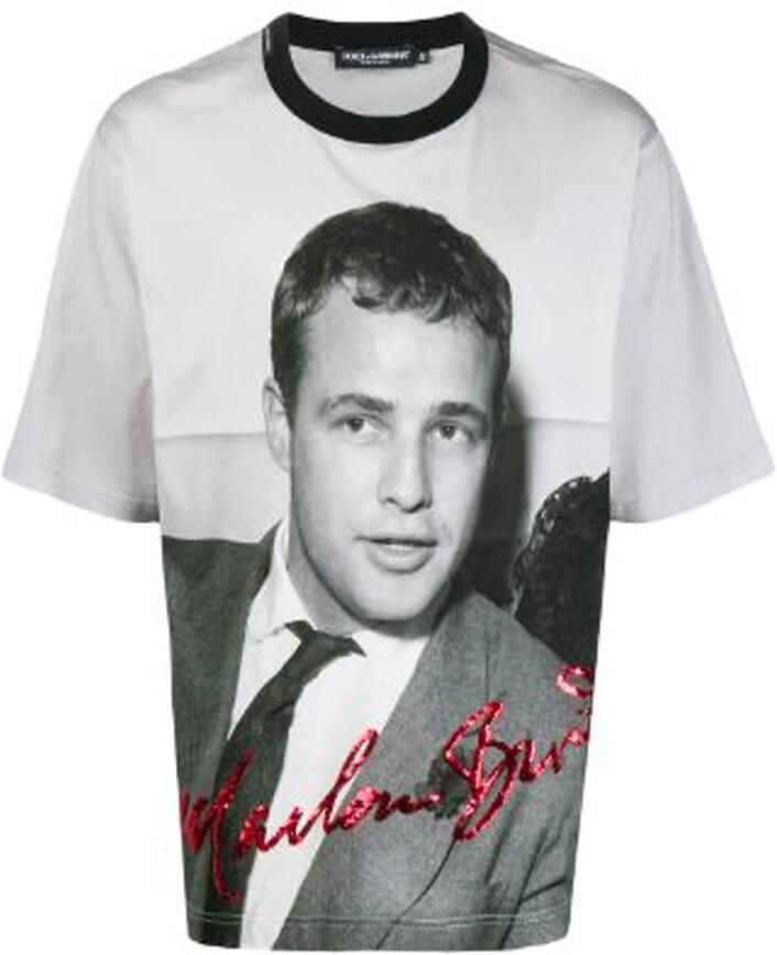 Dolce & Gabbana Zwarte Marlon Brando T-shirt voor heren Black Heren