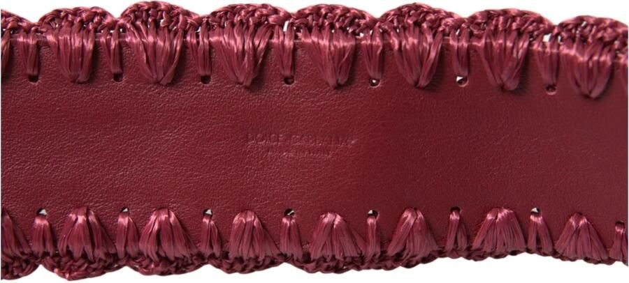 Dolce & Gabbana Maroon Elegance Canvas Taille Riem Brown Dames - Foto 3
