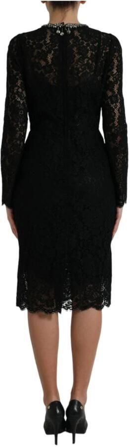D&G Jurk D&G Kanten potloodjurk verfraaid met lange mouwen - Foto 5