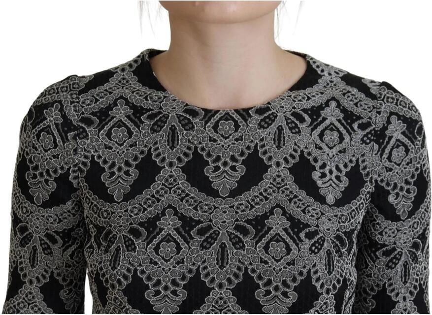 Dolce & Gabbana Luxe Jacquard Shift Bodycon Jurk Multicolor Dames