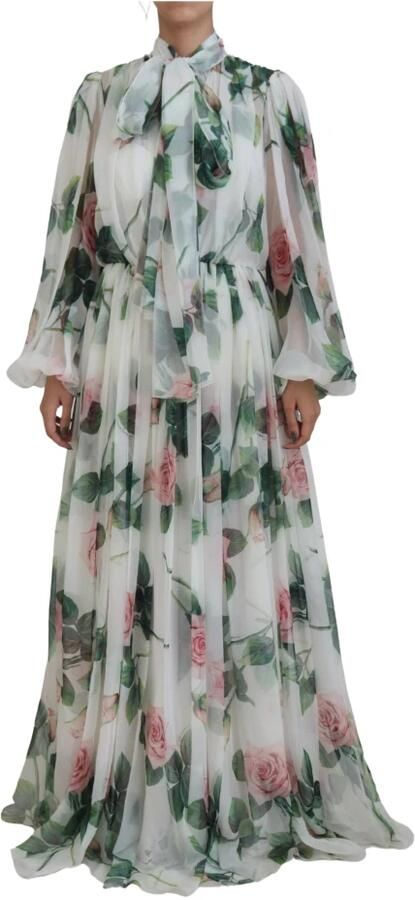 D&G Jurk D&G FloralPrint Zijden Chiffon Jurk Model DR28875 - Foto 6