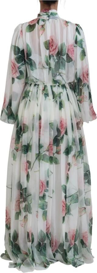 D&G Jurk D&G FloralPrint Zijden Chiffon Jurk Model DR28875 - Foto 5