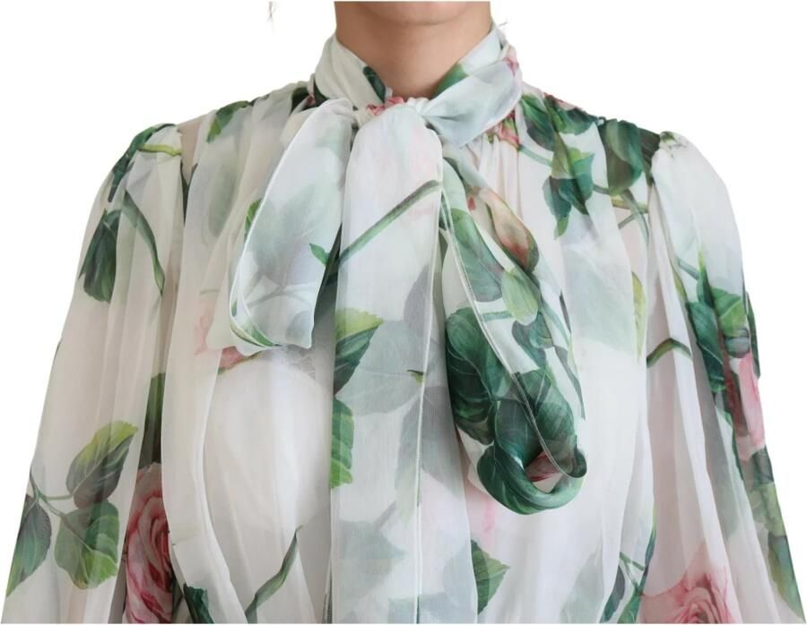 D&G Jurk D&G FloralPrint Zijden Chiffon Jurk Model DR28875