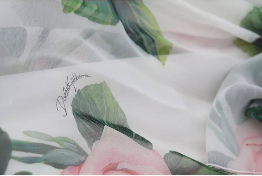 D&G Jurk D&G FloralPrint Zijden Chiffon Jurk Model DR28875 - Foto 2