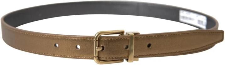 Dolce & Gabbana Metallic Gouden Leren Riem met Metalen Gesp Yellow Heren - Foto 4