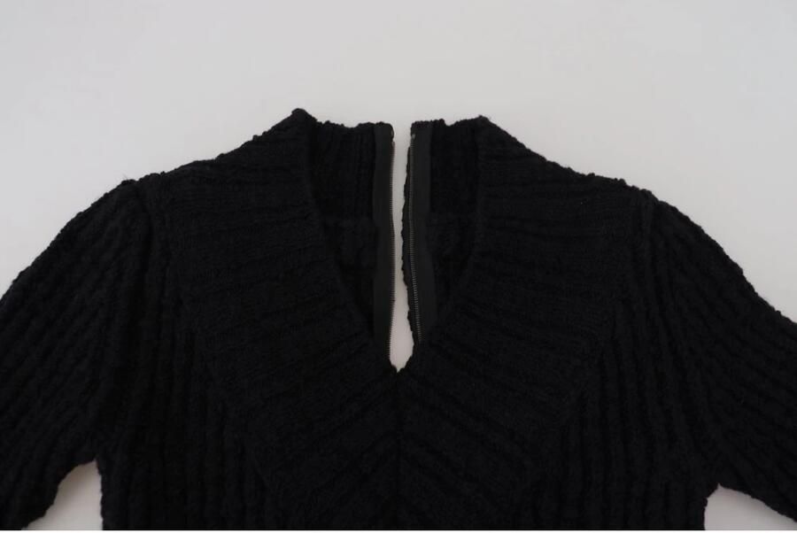 D&G Jurk D&G Geribbelde gebreide midi-jurk met lange mouwen - Foto 2