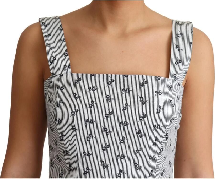 Dolce & Gabbana Comfortabele en stijlvolle katoenen jurk Gray Dames