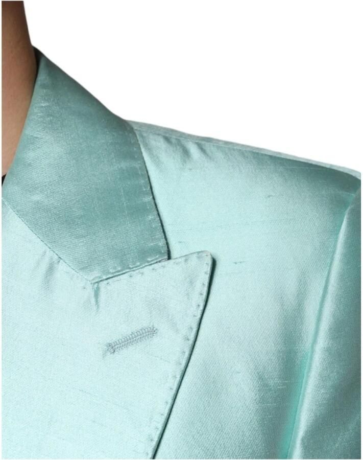 Dolce & Gabbana Mint Groene Zijden Slim Fit Blazer Green Heren - Foto 2