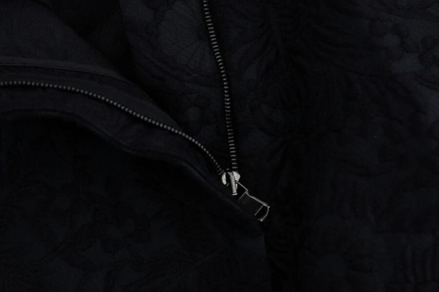 Dolce & Gabbana Zwarte Bloemen Brokaat Hoge Taille Capri Shorts Black Dames - Foto 3