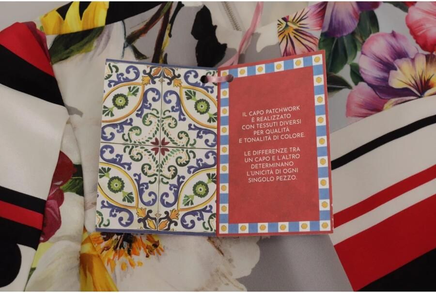 Dolce & Gabbana Multicolor Charmeuse Floral Sheath Jaquard Pachwork Dress Meerkleurig Dames - Foto 2