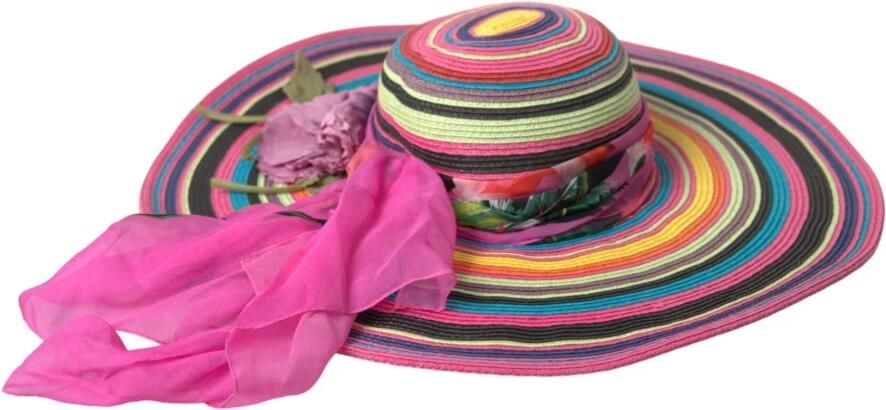 Dolce & Gabbana Multicolor breedgerande zonnehoed Multicolor Dames - Foto 6