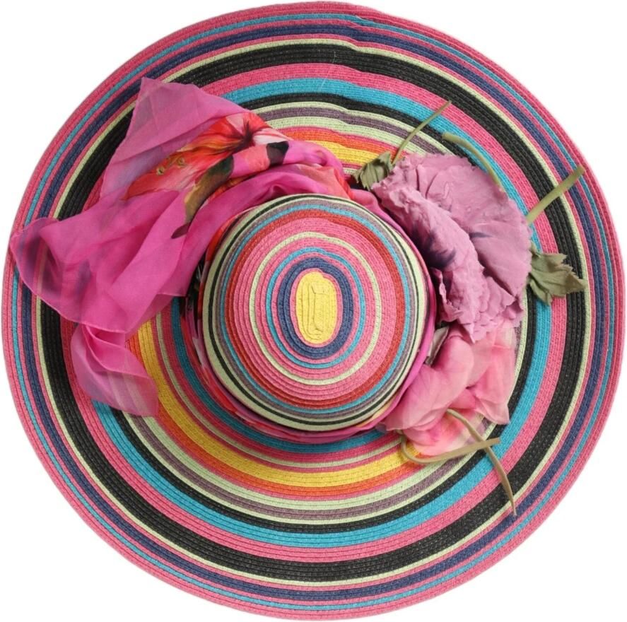 Dolce & Gabbana Multicolor breedgerande zonnehoed Multicolor Dames