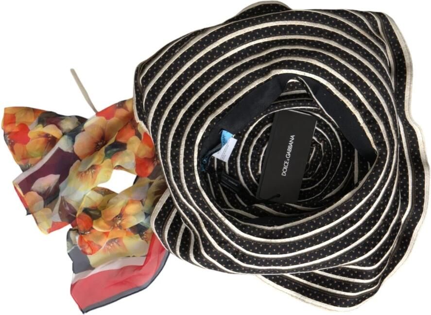 Dolce & Gabbana Bruine strooien zonnehoed met bloemenprint Multicolor Dames - Foto 4