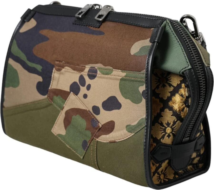 Dolce & Gabbana Multicolor camouflage patchwork schoudertas Multicolor Dames