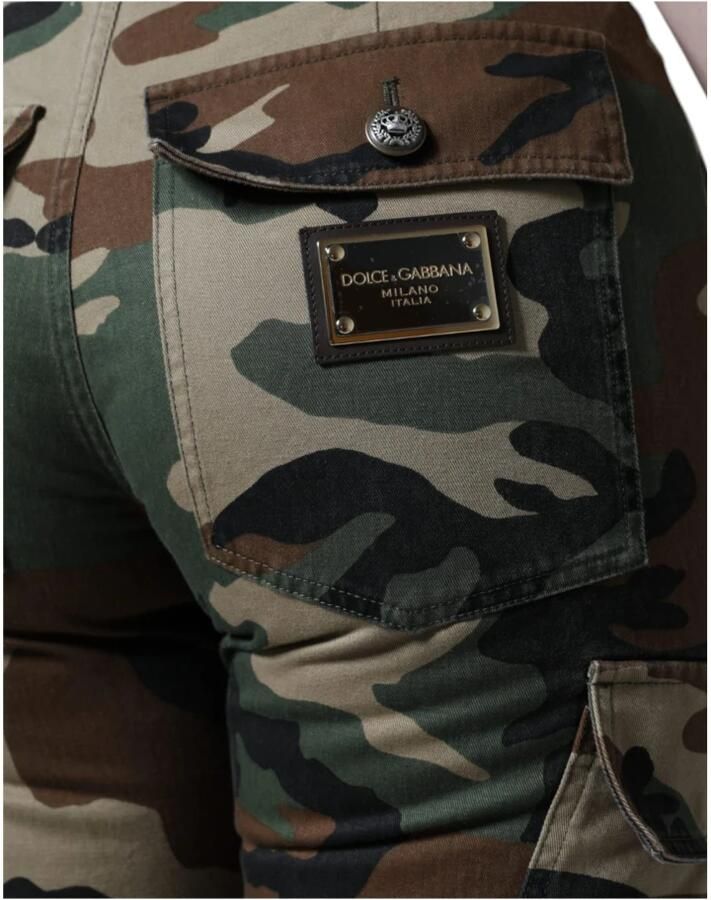 Dolce & Gabbana Multicolor Cargo Broek met Logodetails Multicolor Dames