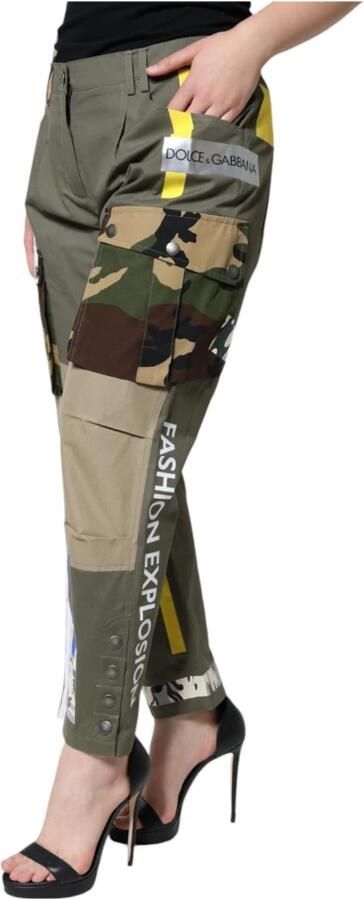 Dolce & Gabbana Multicolor Cargo Broek Regular Fit Groen Multicolor Dames - Foto 5