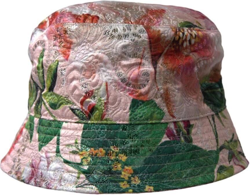 Dolce & Gabbana Multicolor Floral Jacquard Bucket Cap Multicolor Heren