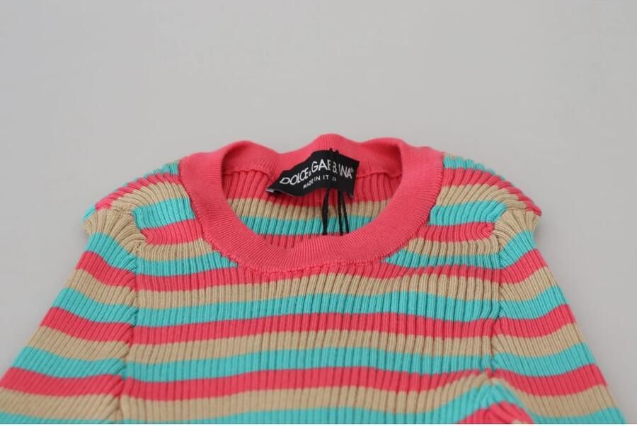 Dolce & Gabbana Multicolor Crewneck Pullover Zijden Trui Multicolor Dames - Foto 2