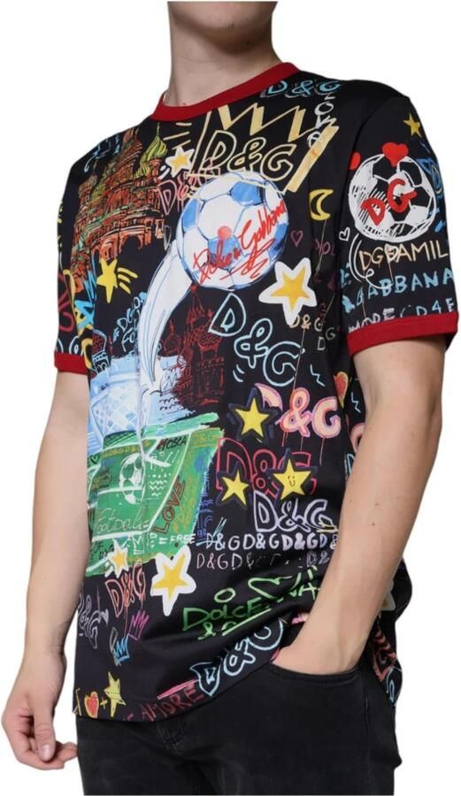 Dolce & Gabbana Multicolor Grafische Print Katoenen T-shirt Multicolor Heren - Foto 5
