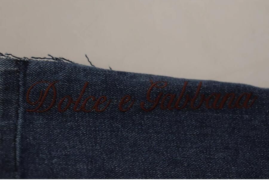 Dolce & Gabbana Multicolor Patchwork DG Mode Wijde Pijp Denim Broek Multicolor Dames - Foto 5