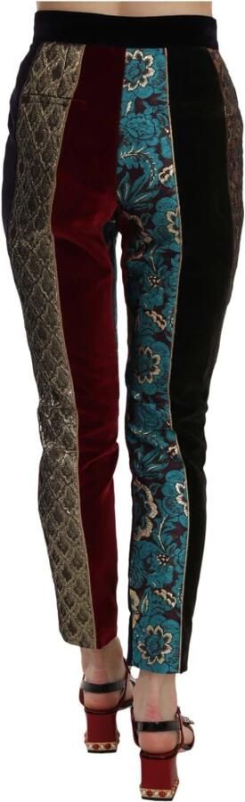 Dolce & Gabbana Multicolor Jacquard Cropped Tapered Broek Meerkleurig Dames - Foto 2