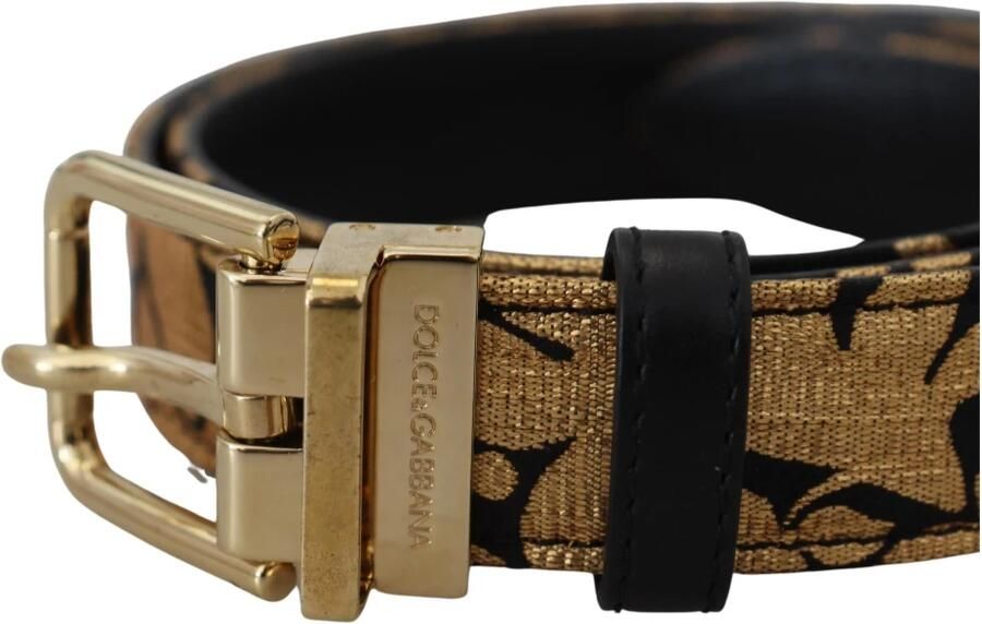 Dolce & Gabbana Multicolor Jacquard Logo Gesp Riem Multicolor