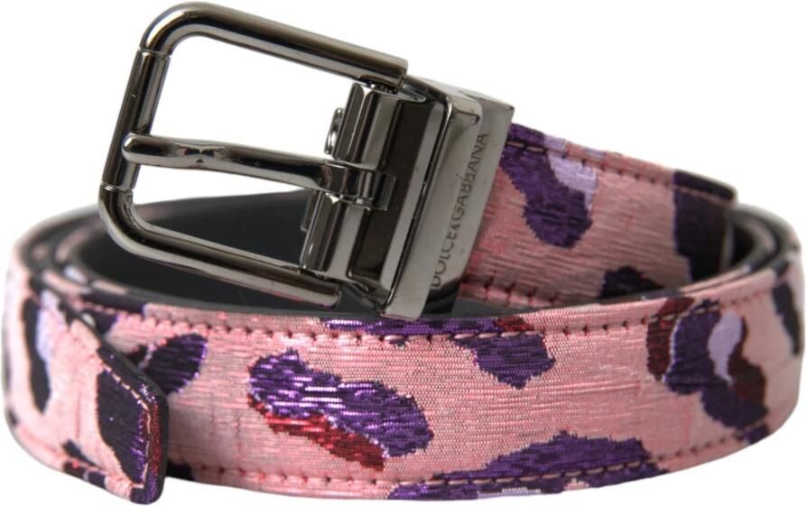 Dolce & Gabbana Multicolor Jacquard Lederen Riem Multicolor - Foto 4