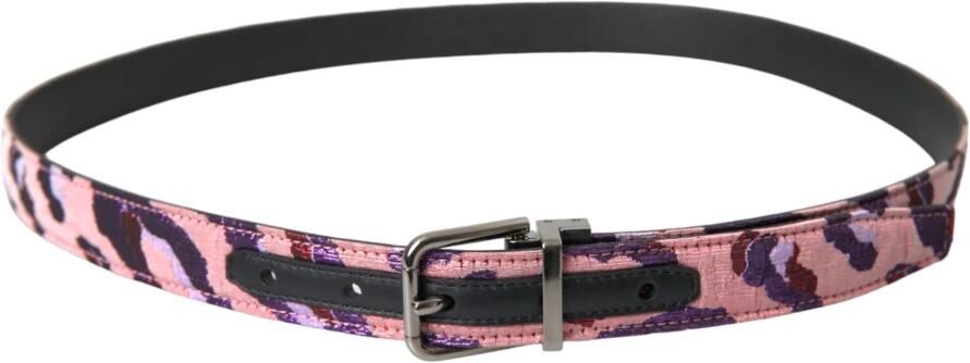 Dolce & Gabbana Multicolor Jacquard Lederen Riem Multicolor - Foto 5