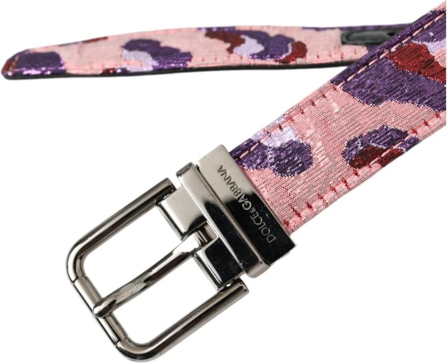 Dolce & Gabbana Multicolor Jacquard Lederen Riem Multicolor - Foto 3