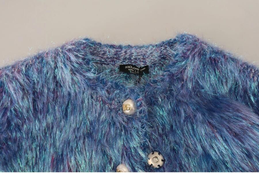 Dolce & Gabbana Nieuwe Multicolor Jas met Lange Mouwen Blauw Dames - Foto 4