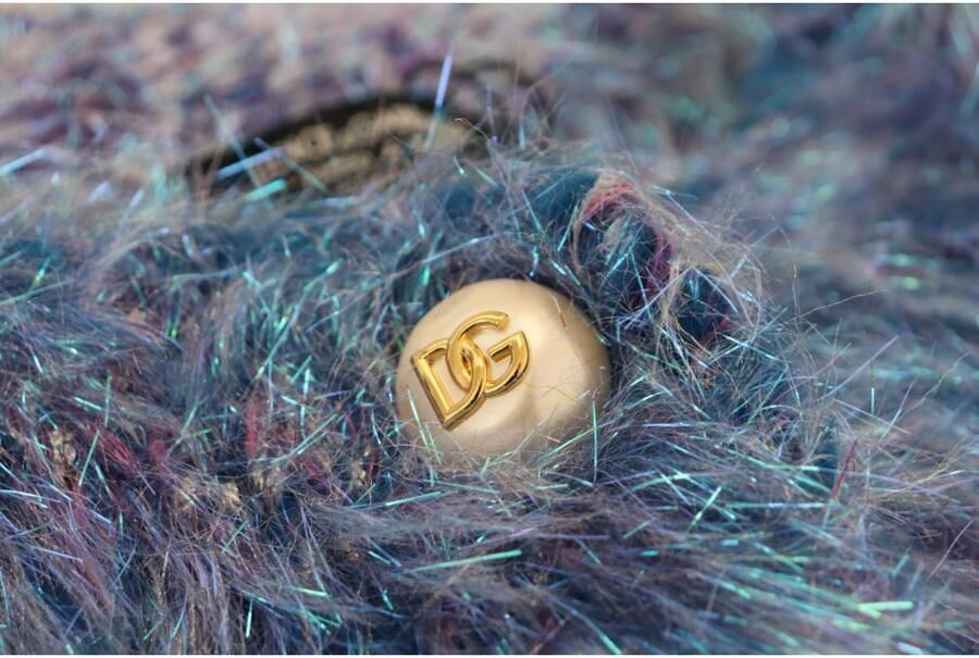 Dolce & Gabbana Nieuwe Multicolor Jas met Lange Mouwen Blauw Dames