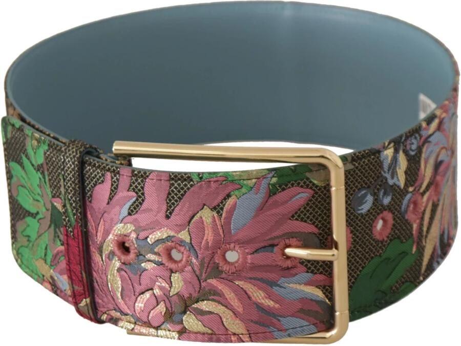 Dolce & Gabbana Multicolor Lederen Logo Gesp Riem Multicolor Dames