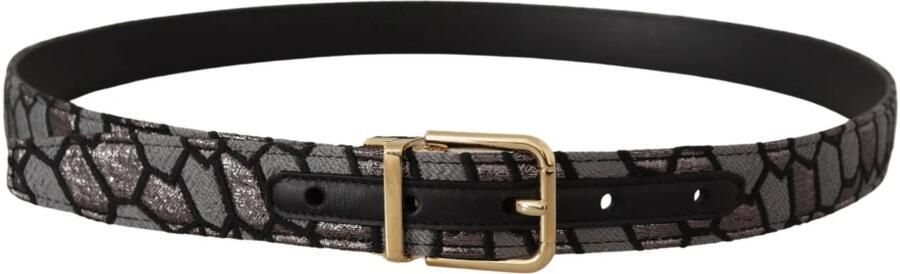 Dolce & Gabbana Multicolor Patchwork Leren Gouden Jaquard Riem Multicolor Heren - Foto 2