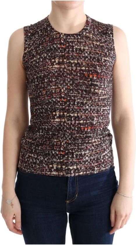 Dolce & Gabbana Multicolor Mouwloze Wollen Gebreide Top Multicolor Dames - Foto 4