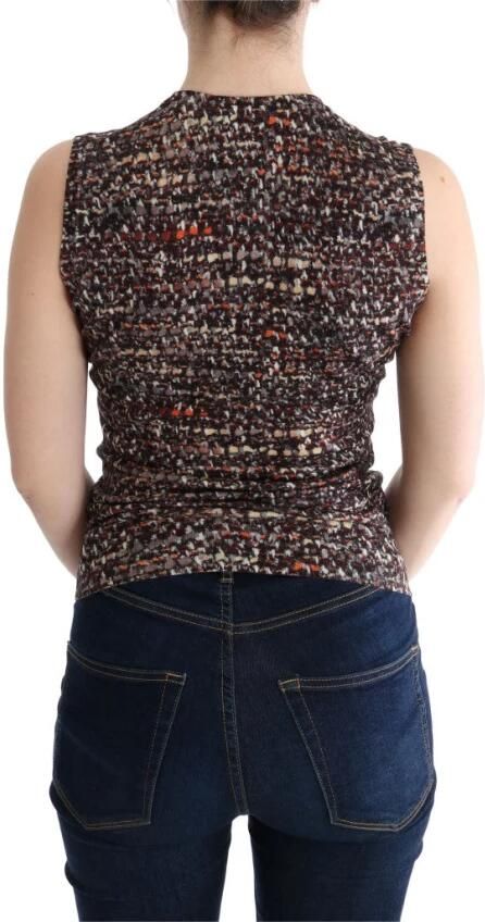 Dolce & Gabbana Multicolor Mouwloze Wollen Gebreide Top Multicolor Dames - Foto 2
