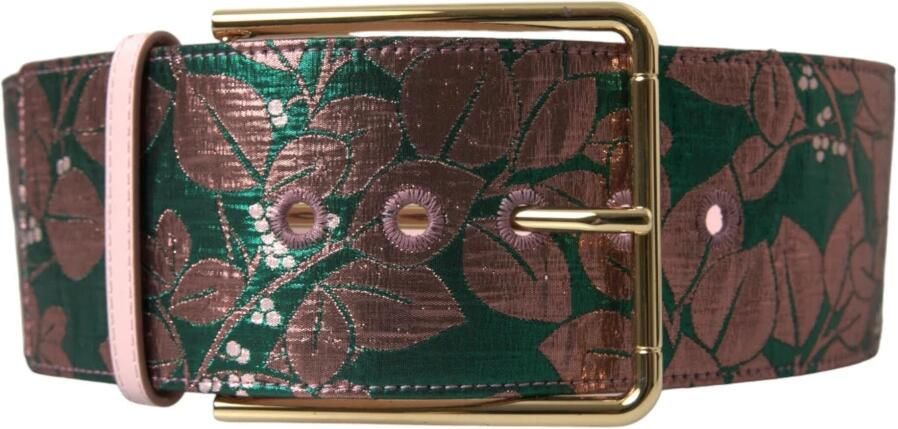 Dolce & Gabbana Bloemen Jacquard Lurex Riem met Gouden Gesp Multicolor Dames - Foto 11