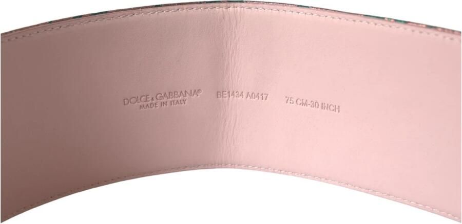 Dolce & Gabbana Bloemen Jacquard Lurex Riem met Gouden Gesp Multicolor Dames - Foto 10