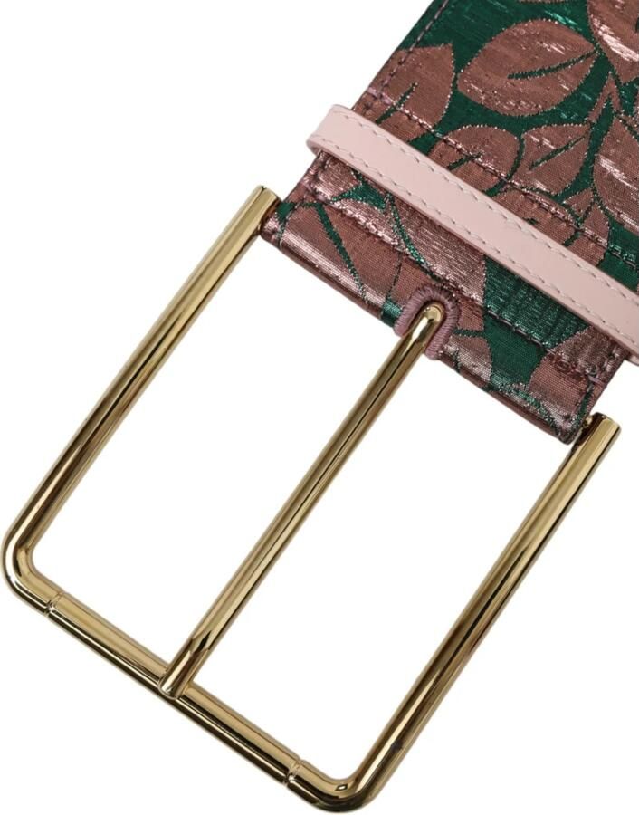 Dolce & Gabbana Bloemen Jacquard Lurex Riem met Gouden Gesp Multicolor Dames - Foto 7