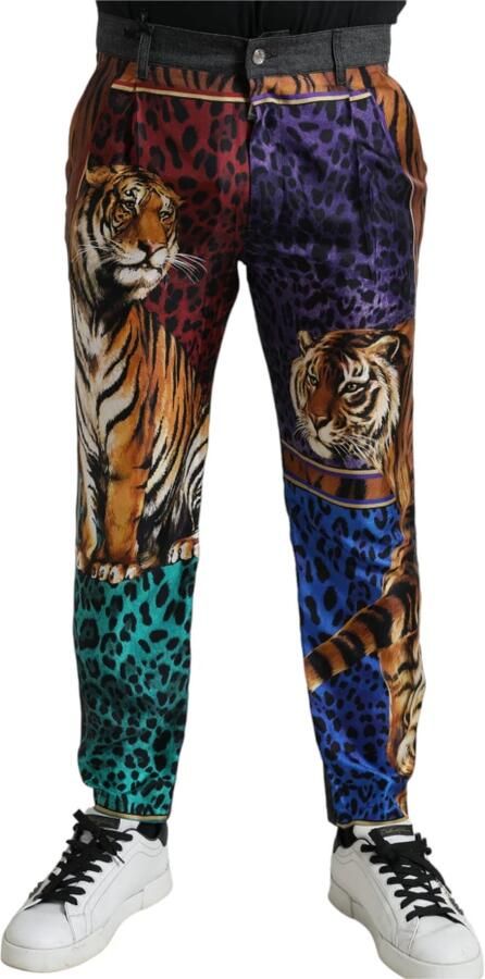 Dolce & Gabbana Multicolor Tiger Print Losse Denim Jeans Multicolor Heren - Foto 5