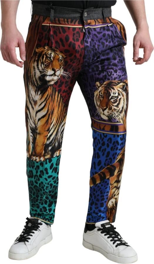 Dolce & Gabbana Multicolor Tiger Print Losse Denim Jeans Multicolor Heren - Foto 4