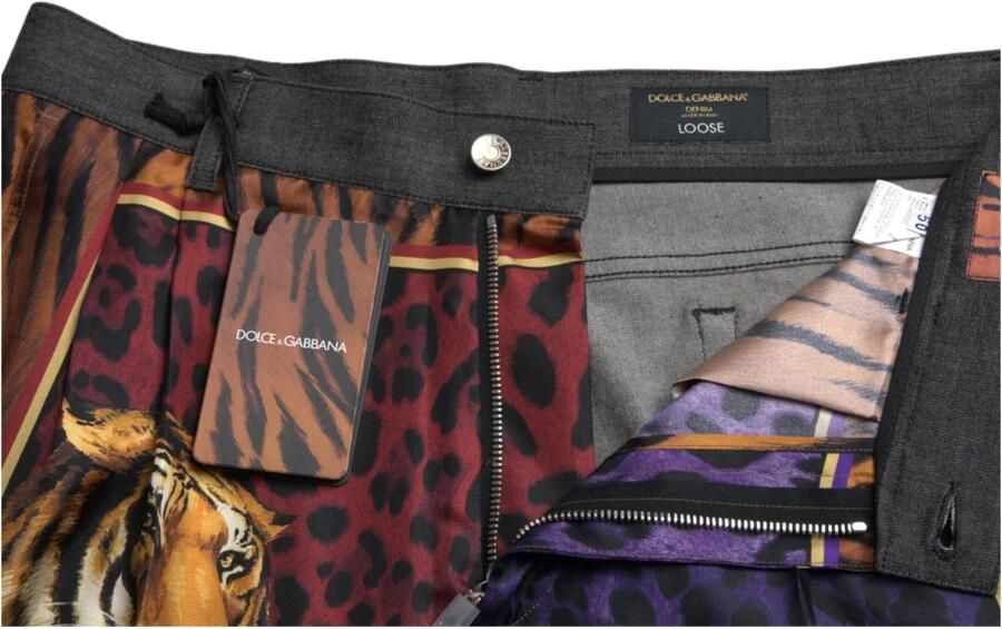 Dolce & Gabbana Multicolor Tiger Print Losse Denim Jeans Multicolor Heren - Foto 3