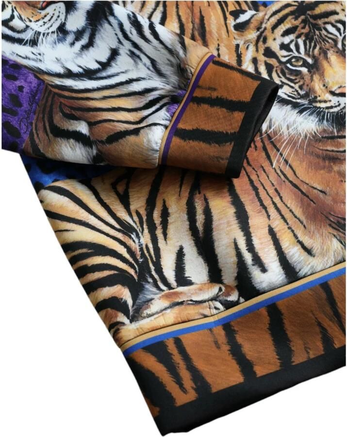 Dolce & Gabbana Tijger Animal Print Hoodie Multicolor Heren