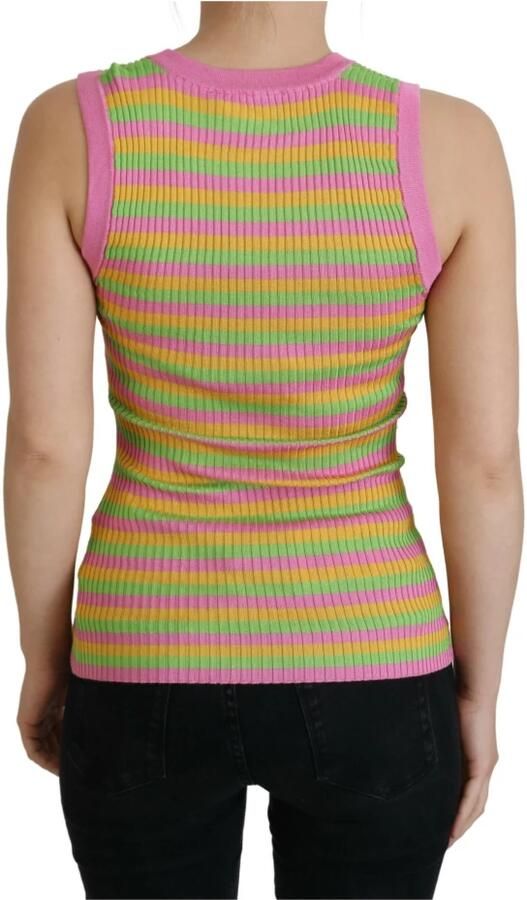 Dolce & Gabbana Multicolor Zijden Vest Pullover Tanktop Multicolor Dames - Foto 4