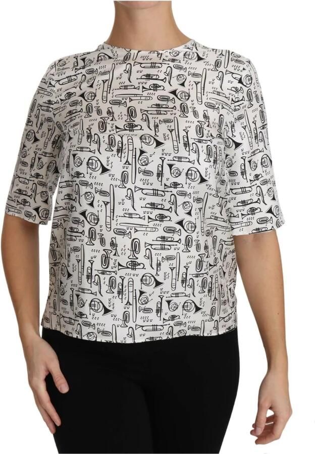 D&G Overhemd D&G Dolce Gabbana TSH2816 Muziekinstrumenten Terug naar boven - Foto 2