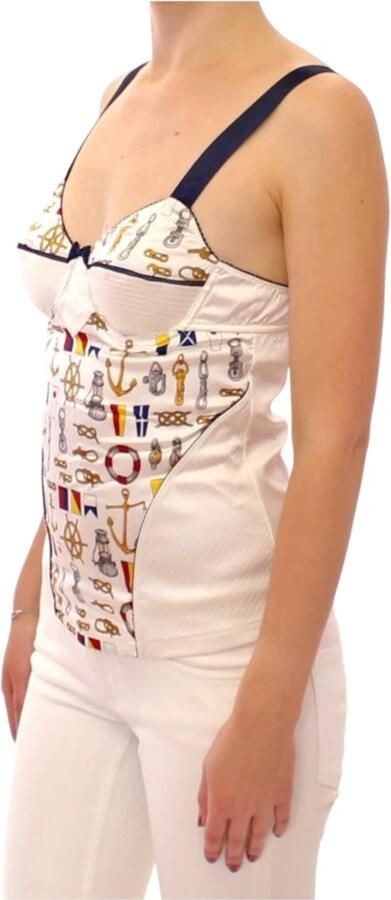 D&G Overhemd D&G Dolce Gabbana top met nautische printMouwloze top - Foto 4