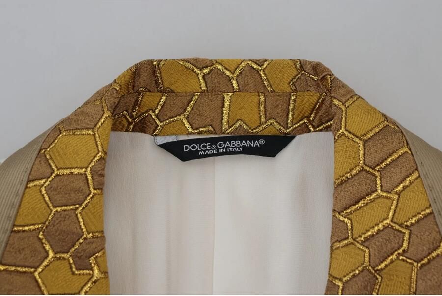 Dolce & Gabbana Off White Gouden Gestreepte Tuxedo Slim Fit Pak Multicolor Heren - Foto 7