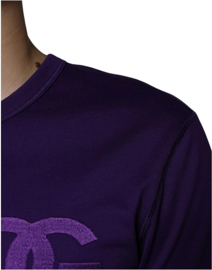 Dolce & Gabbana Paarse Katoenen Crew Neck T-shirt Purple Heren - Foto 3