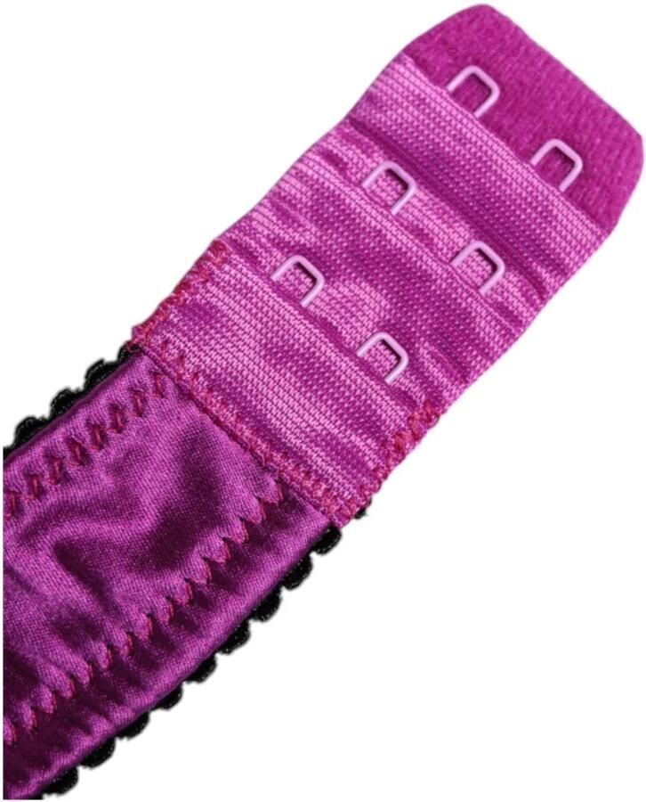 Dolce & Gabbana Paarse Zijden Balconette Beha met Haaksluiting Purple Dames