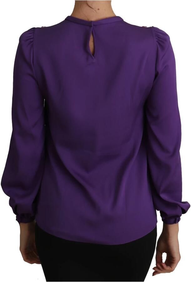 Dolce & Gabbana Purple Blouse Prince Fairy Tale Embellished Top Paars Dames - Foto 2